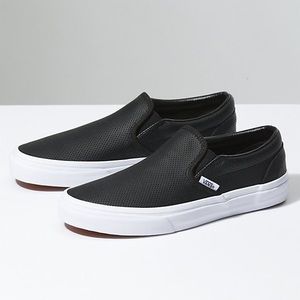 Vans Black Canvas slip ons